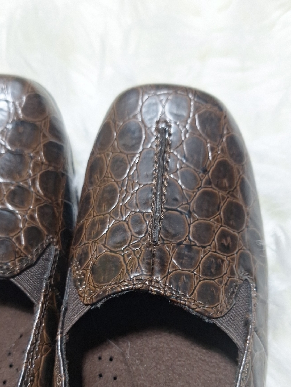 easy street Brown Croc-Embossed Slip-On Flats - Picture 9 of 9